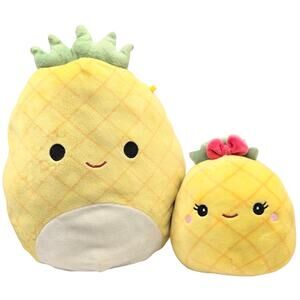 Kellytoy Squishmallows Maui and‎ Lulu Pineapple Fruit Stuffed Plush Toys